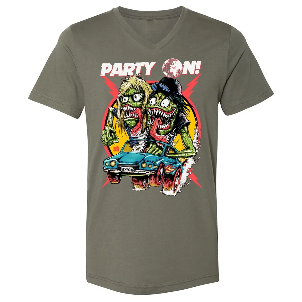 Unisex V-Neck T-Shirt - XLLB9NTX - Military Green - 10
