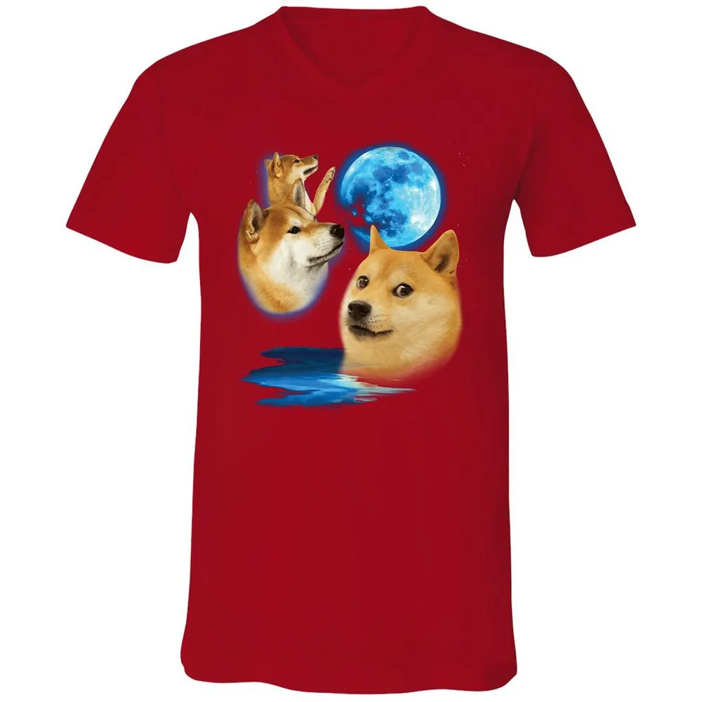 Unisex V-Neck T-Shirt - 6ZHD1HUZ - Red - 3