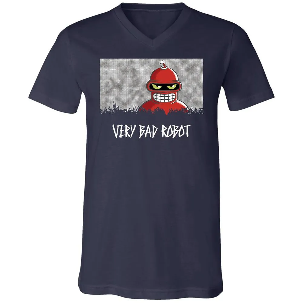 Unisex V-Neck T-Shirt - Black - Navy - 2