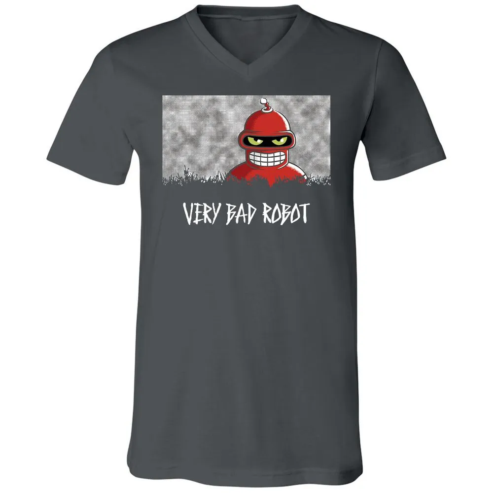 Unisex V-Neck T-Shirt - Black - Asphalt - 12