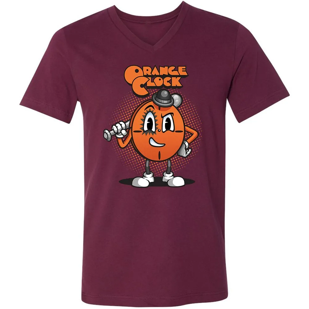 Unisex V-Neck T-Shirt - QWMMLYM9 - Maroon - 6