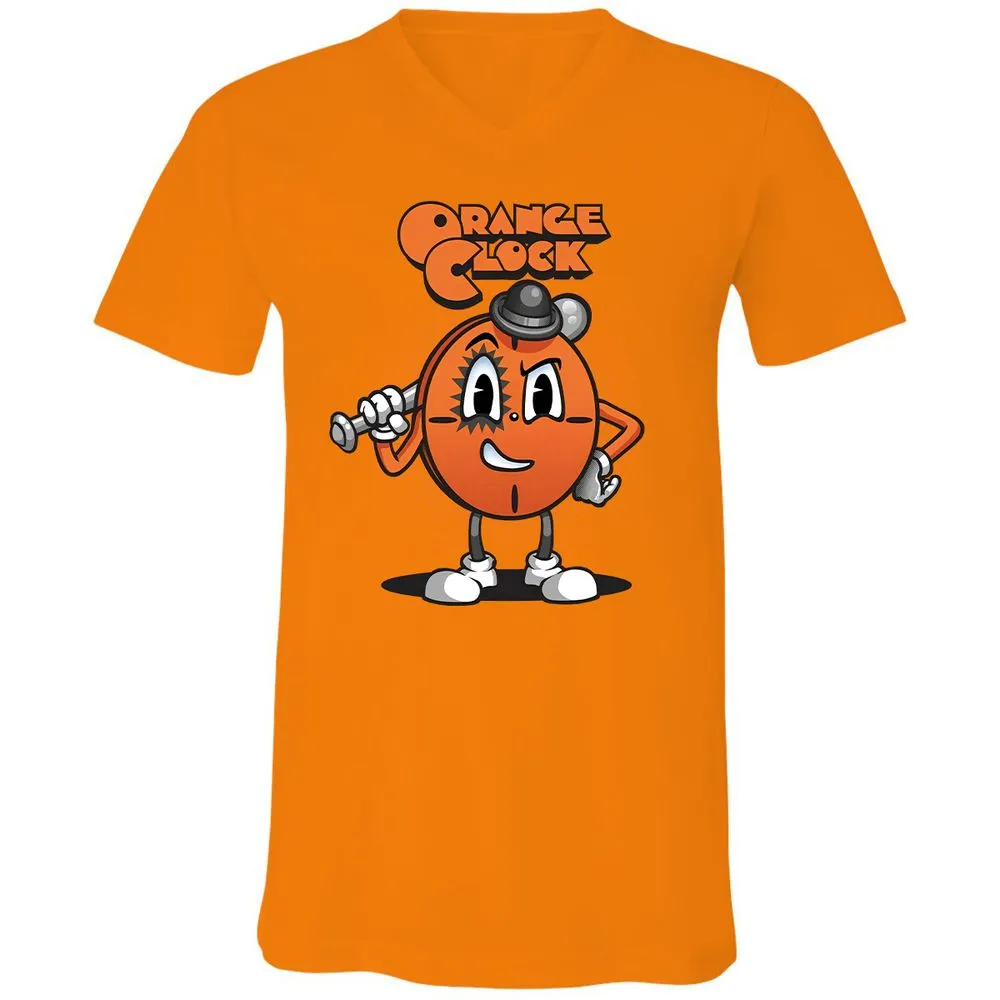 Unisex V-Neck T-Shirt - QWMMLYM9 - Orange - 11