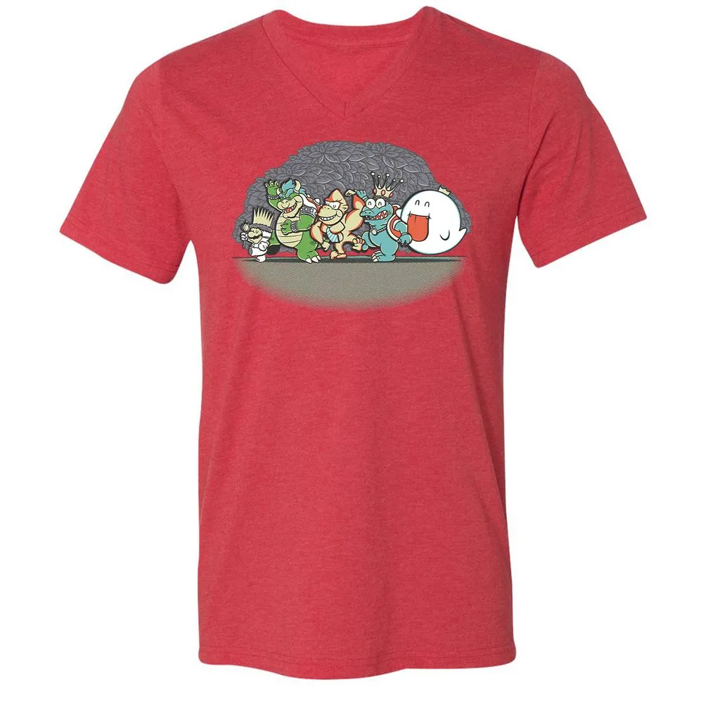 Unisex V-Neck T-Shirt - BPBL3LU5 - Heather Red - 16