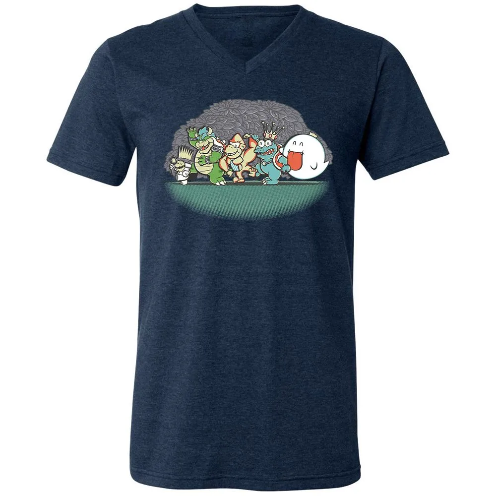 Unisex V-Neck T-Shirt - BPBL3LU5 - Heather Navy - 15