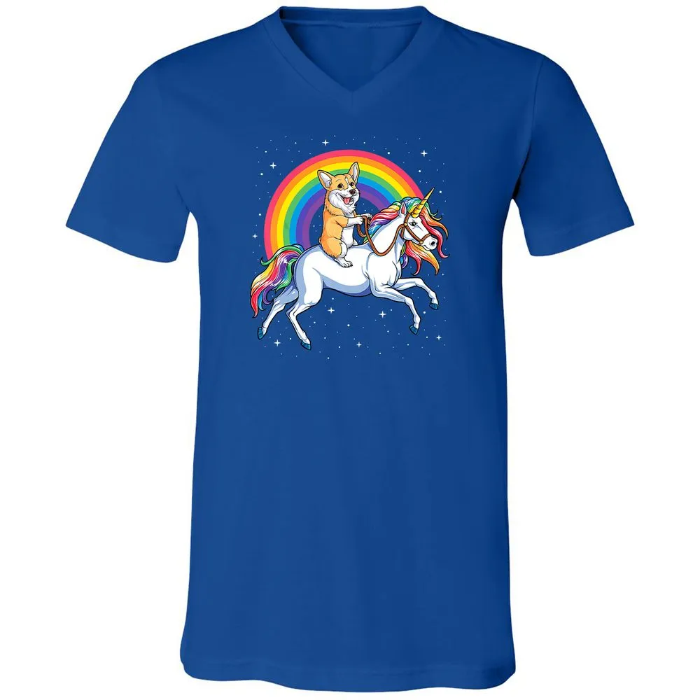 Unisex V-Neck T-Shirt - 8DJY7FKP - True Royal - 4