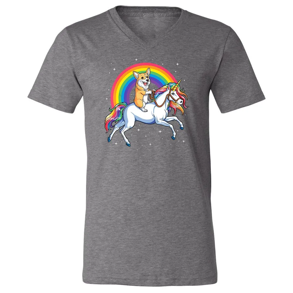 Unisex V-Neck T-Shirt - 8DJY7FKP - Deep Heather - 13