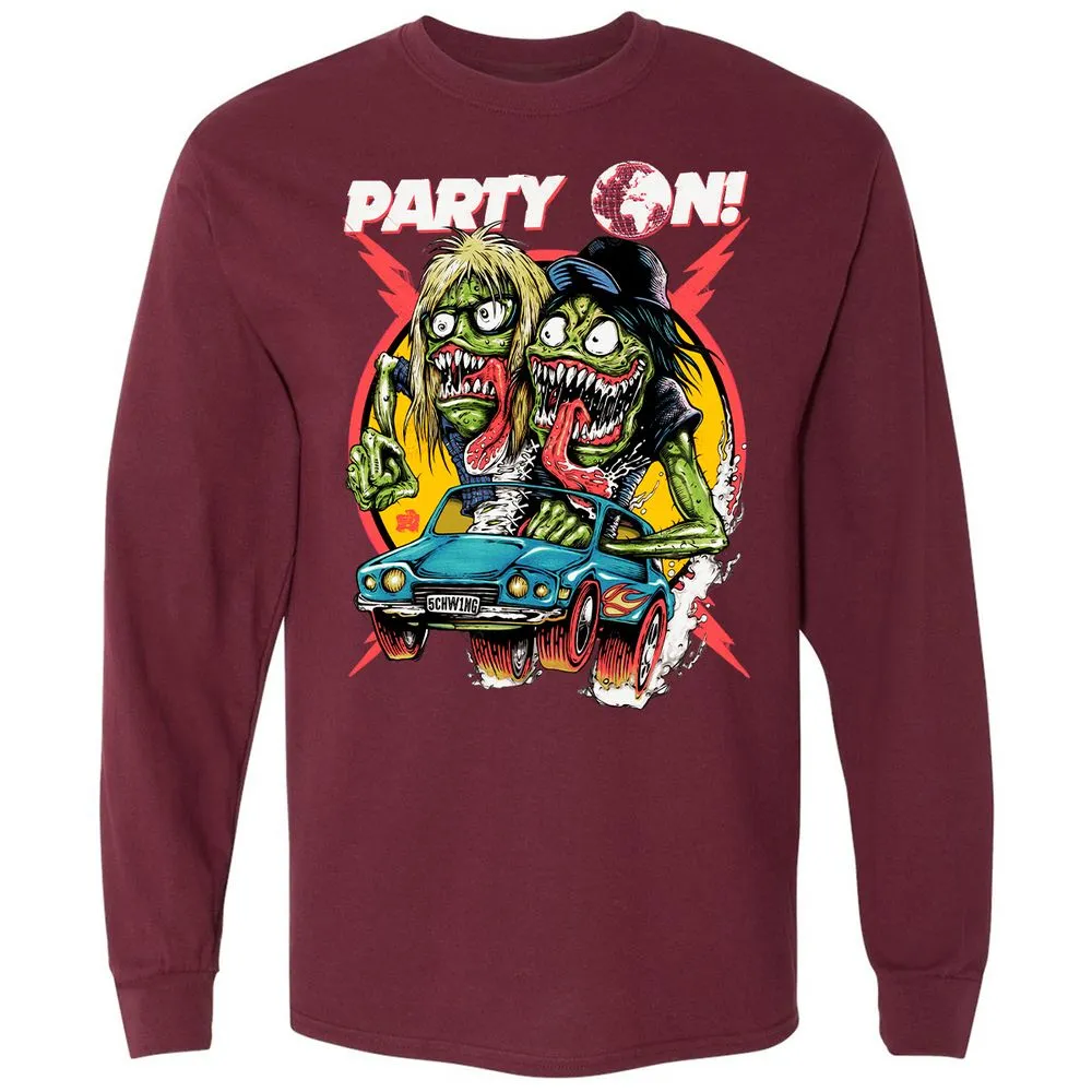 Long Sleeve T-Shirt - 3YXDY7UY - Maroon - 11