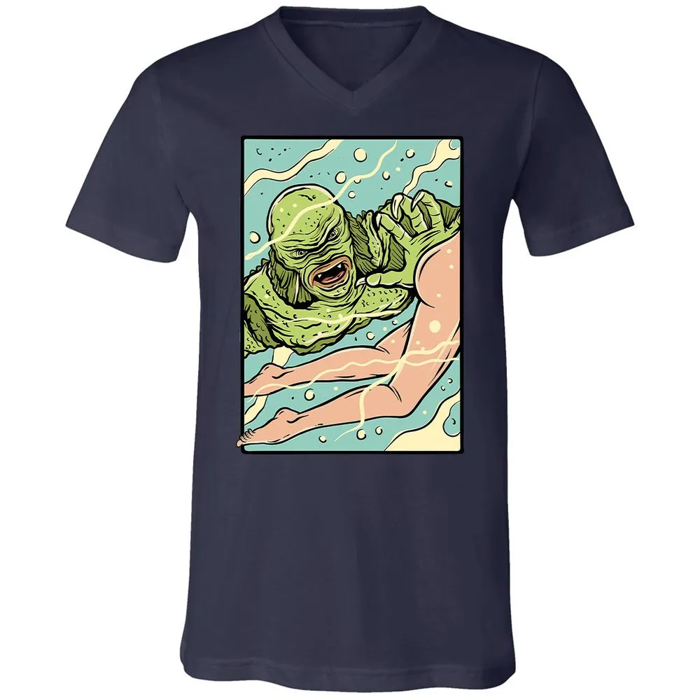 Unisex V-Neck T-Shirt - 6R6AJ4QU - Navy - 2