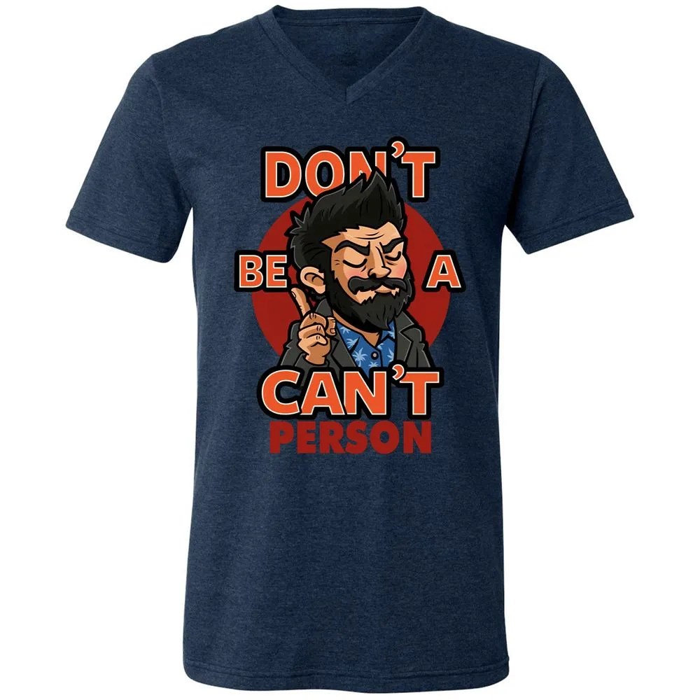 Unisex V-Neck T-Shirt - 92MCXM17 - Heather Navy - 15
