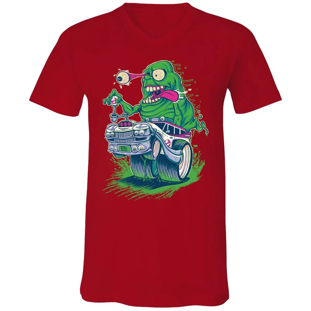 Unisex V-Neck T-Shirt - UR56R44M - Red - 3