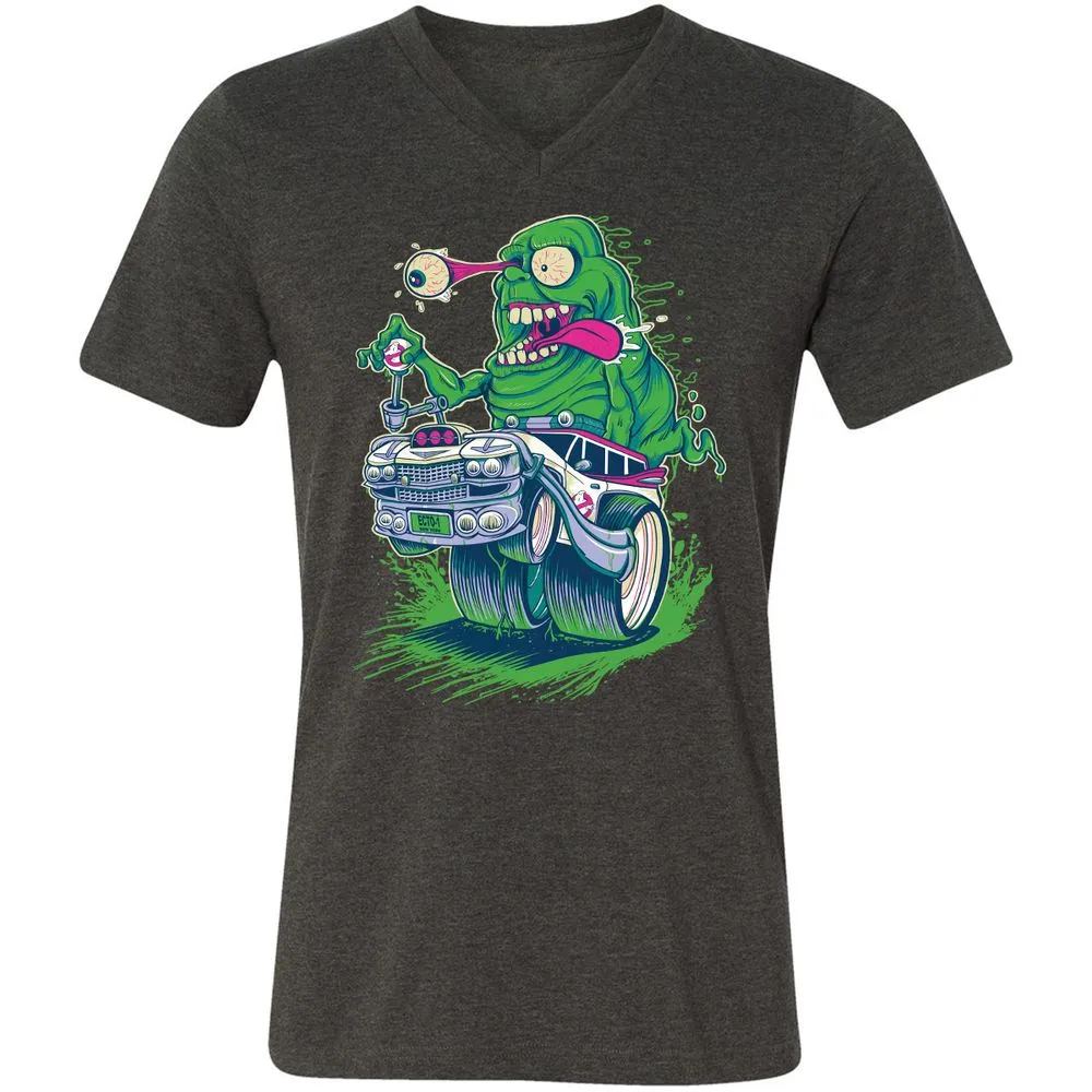 Unisex V-Neck T-Shirt - UR56R44M - Dark Grey Heather - 8
