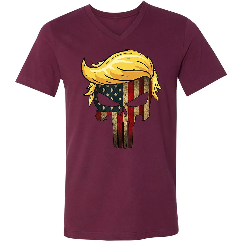 Unisex V-Neck T-Shirt - CWDAU6SV - Maroon - 6