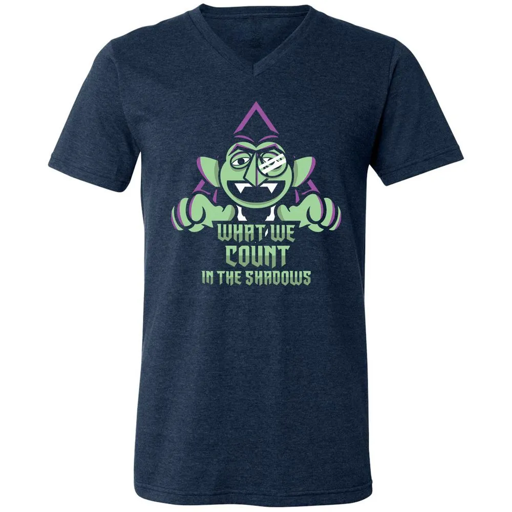 Unisex V-Neck T-Shirt - N6ZPRD17 - Heather Navy - 15