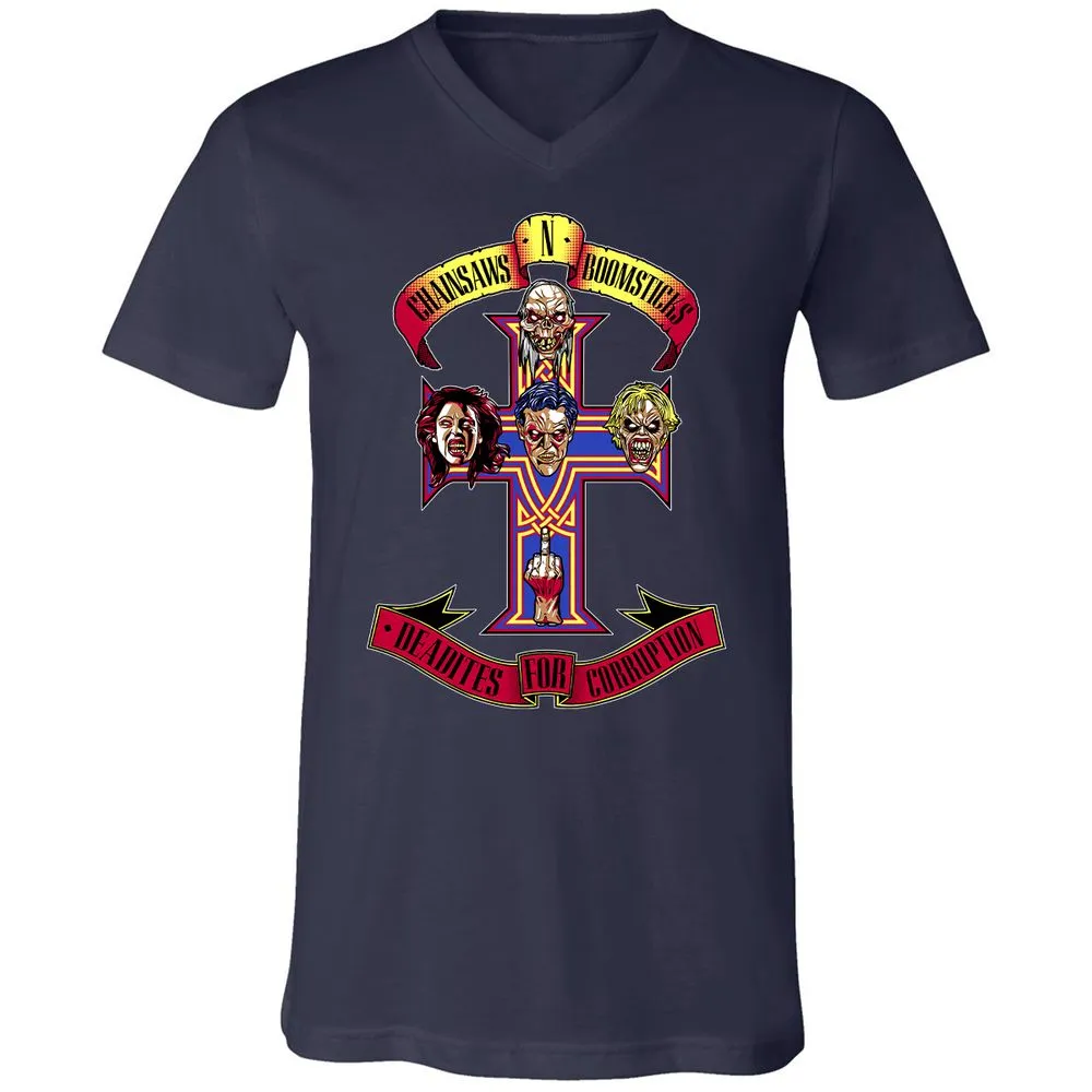 Unisex V-Neck T-Shirt - QQ23437K - Navy - 2