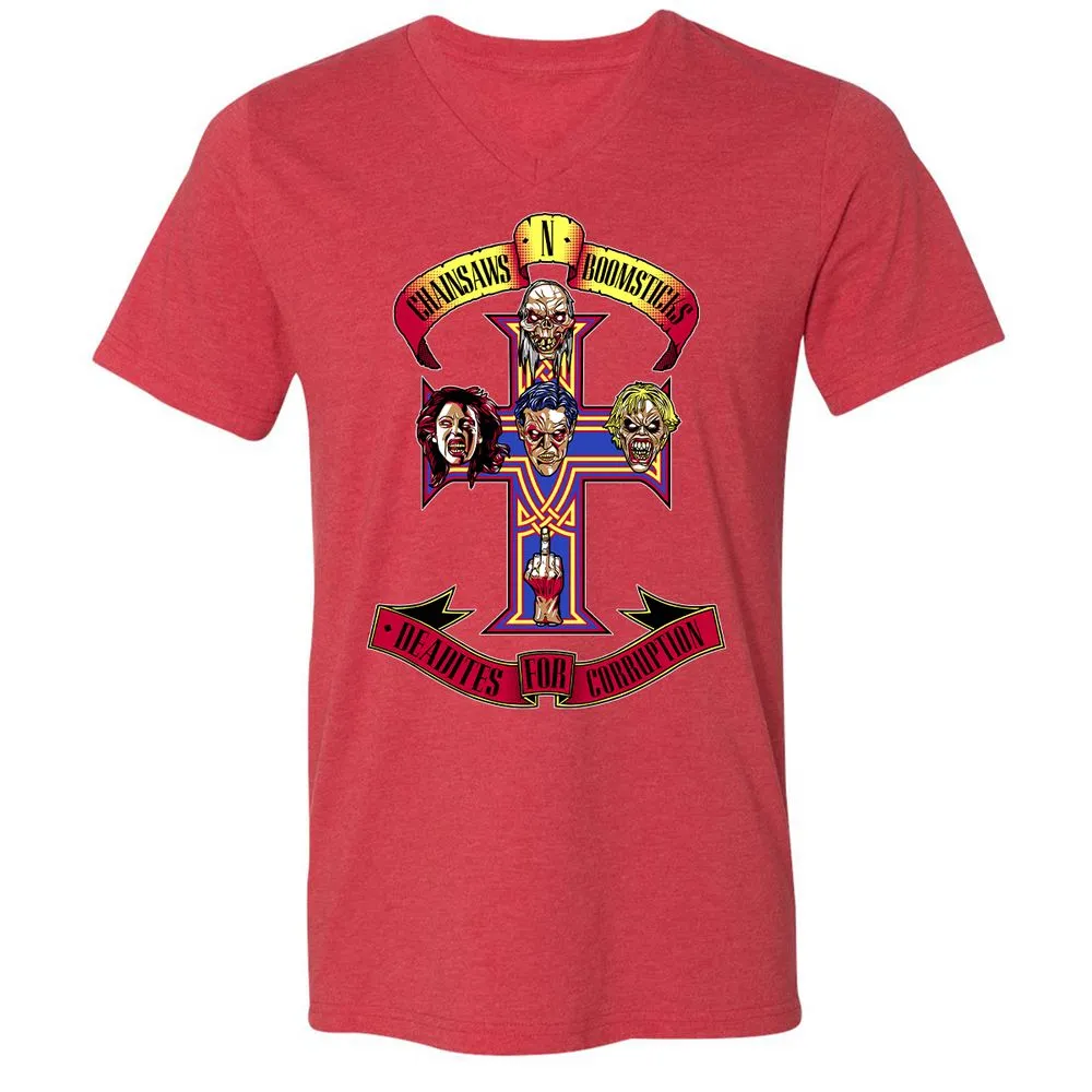 Unisex V-Neck T-Shirt - QQ23437K - Heather Red - 16