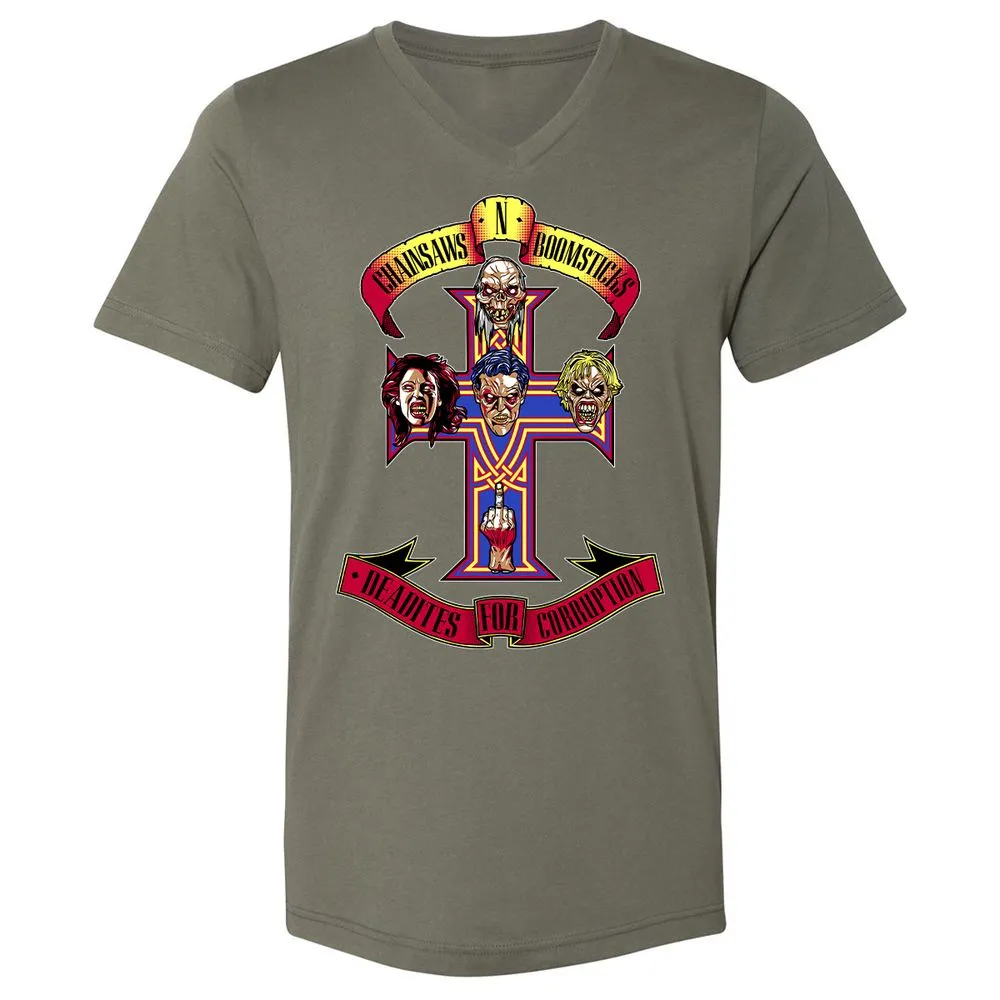 Unisex V-Neck T-Shirt - QQ23437K - Military Green - 10