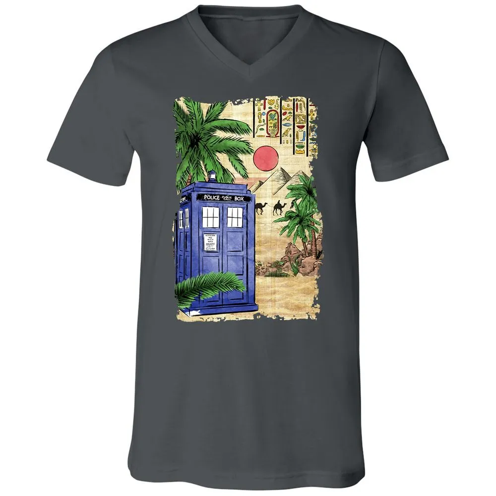 Unisex V-Neck T-Shirt - 5MP4BHL2 - Asphalt - 12