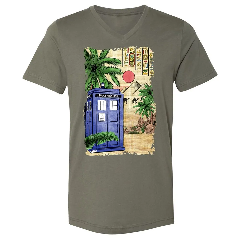 Unisex V-Neck T-Shirt - 5MP4BHL2 - Military Green - 10