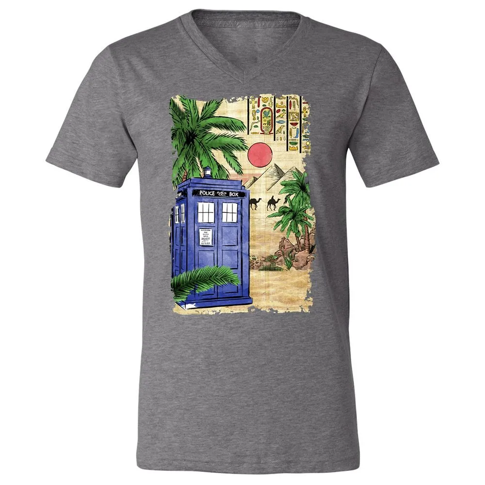 Unisex V-Neck T-Shirt - 5MP4BHL2 - Deep Heather - 13