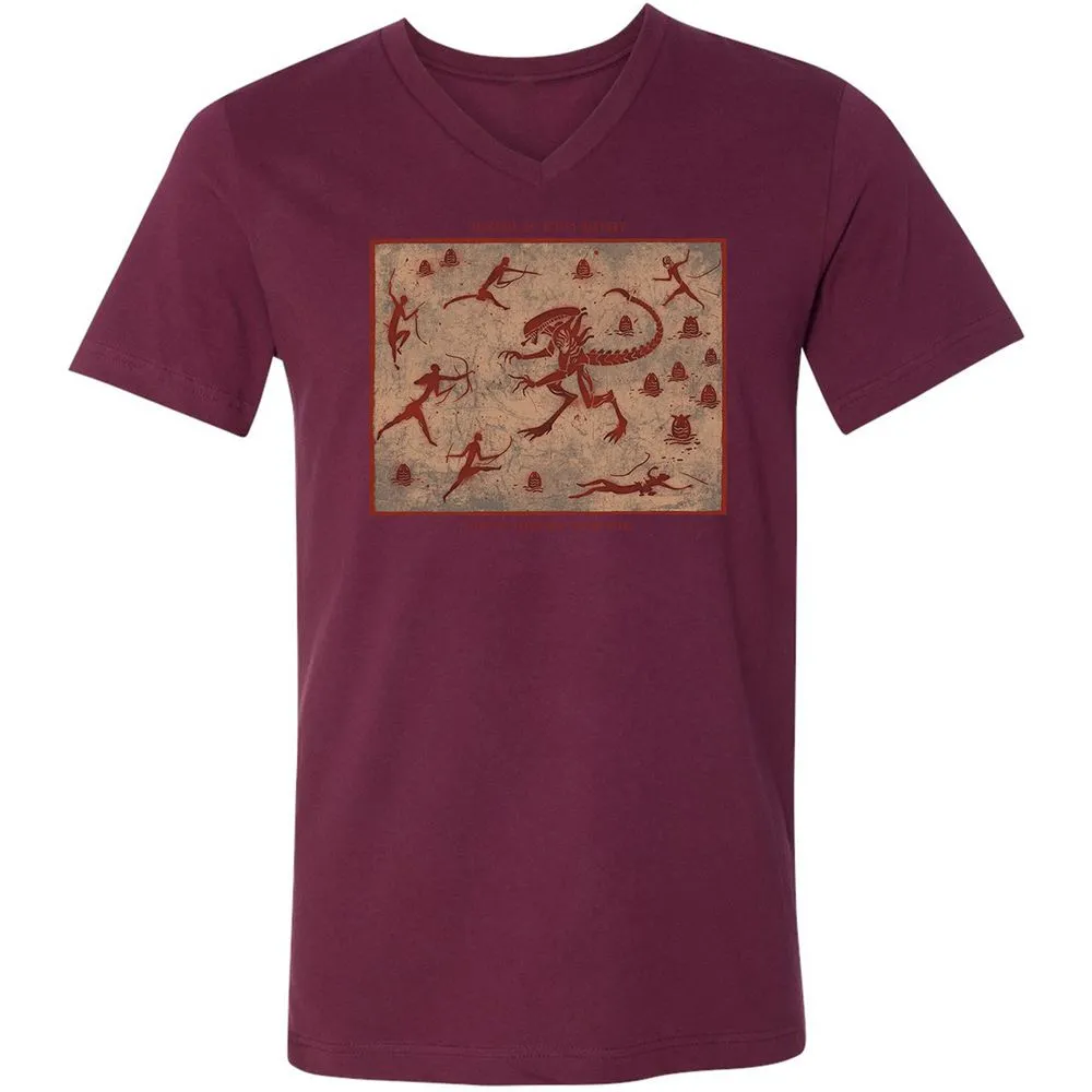 Unisex V-Neck T-Shirt - TM5UC5FG - Maroon - 6