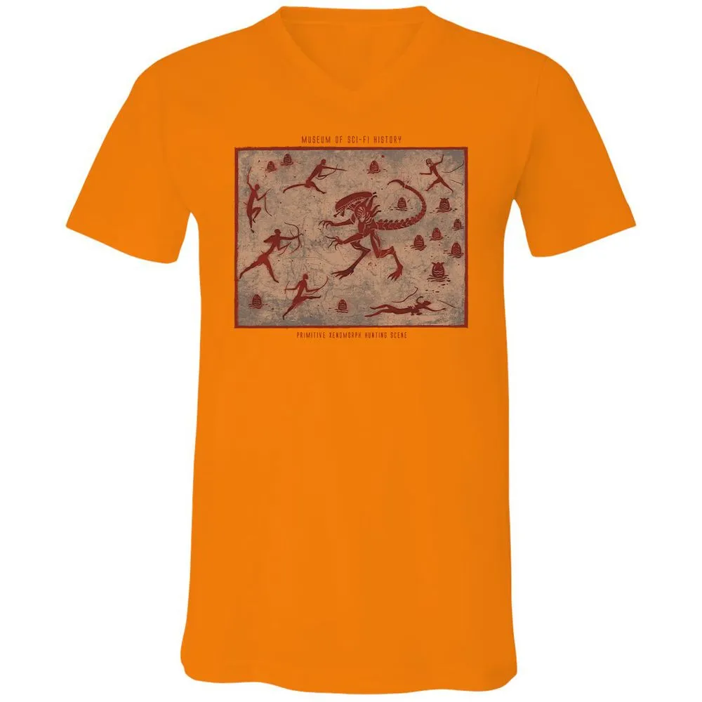 Unisex V-Neck T-Shirt - TM5UC5FG - Orange - 11