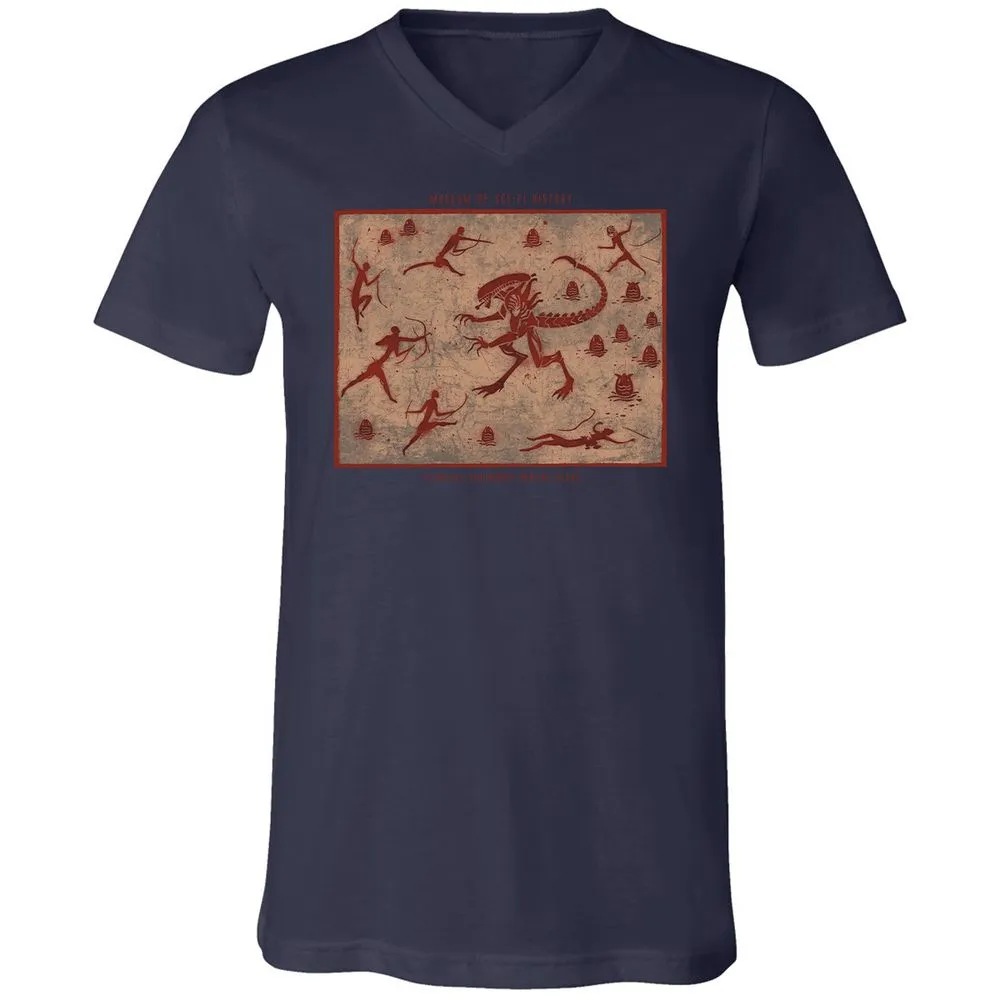 Unisex V-Neck T-Shirt - TM5UC5FG - Navy - 2
