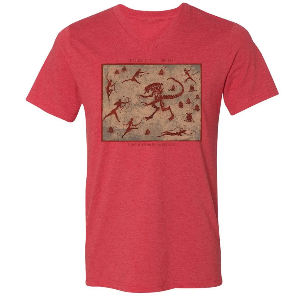Unisex V-Neck T-Shirt - TM5UC5FG - Heather Red - 16