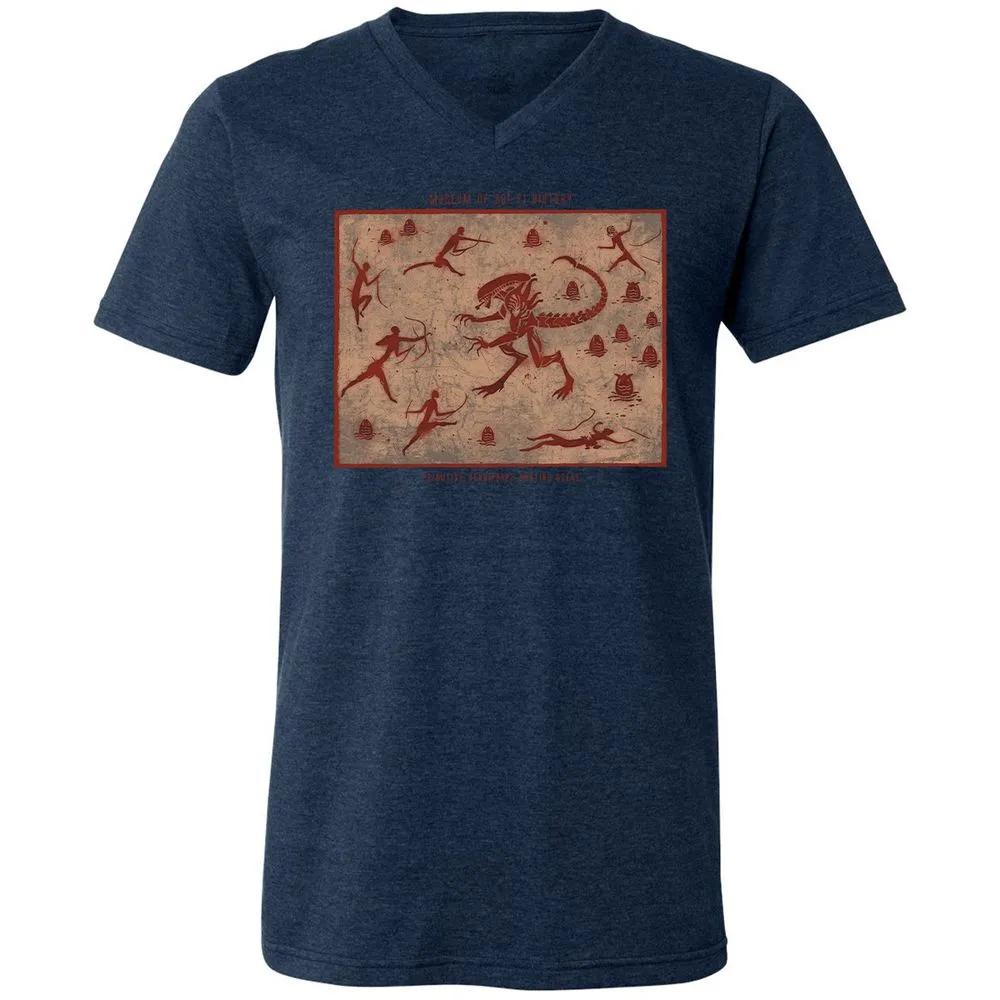 Unisex V-Neck T-Shirt - TM5UC5FG - Heather Navy - 15
