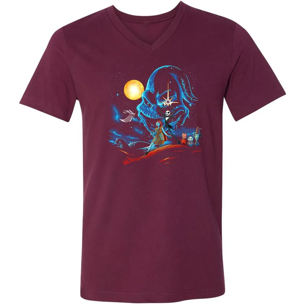 Unisex V-Neck T-Shirt - HE3V97T4 - Maroon - 6