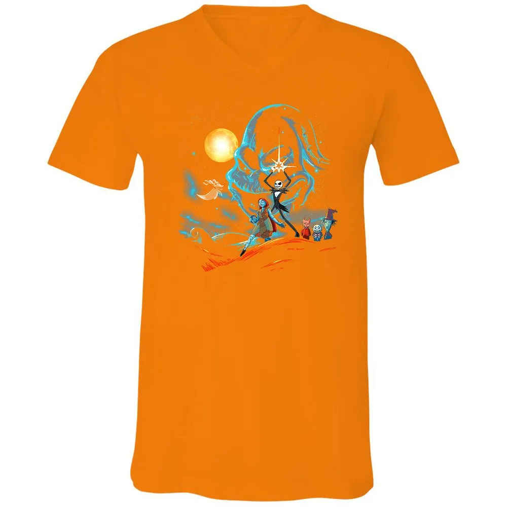 Unisex V-Neck T-Shirt - HE3V97T4 - Orange - 11
