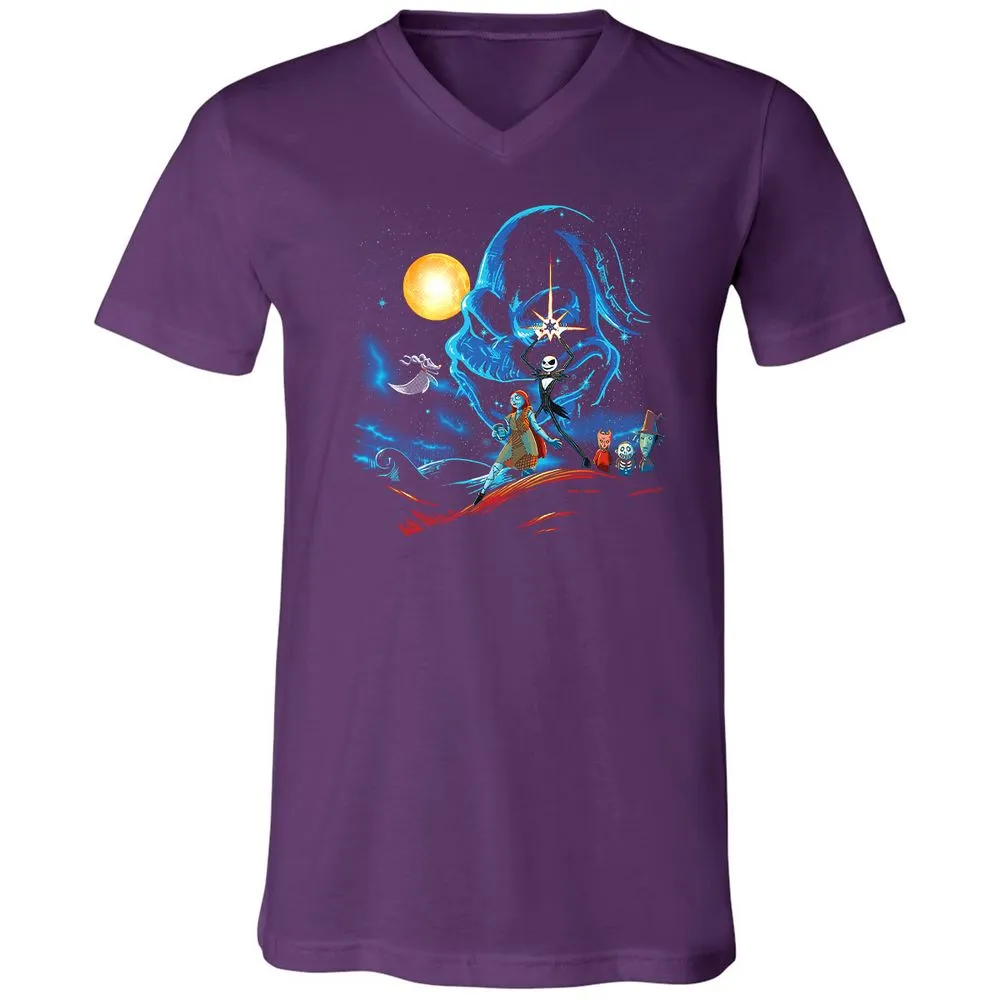 Unisex V-Neck T-Shirt - HE3V97T4 - Team Purple - 9