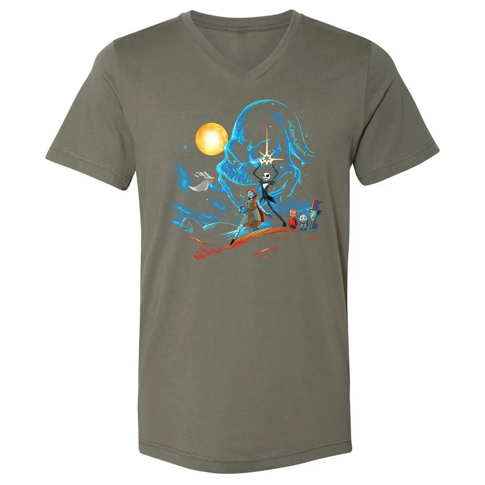 Unisex V-Neck T-Shirt - HE3V97T4 - Military Green - 10