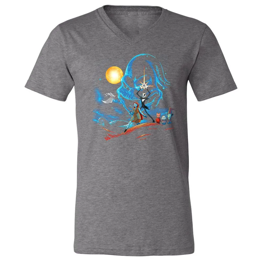 Unisex V-Neck T-Shirt - HE3V97T4 - Deep Heather - 13