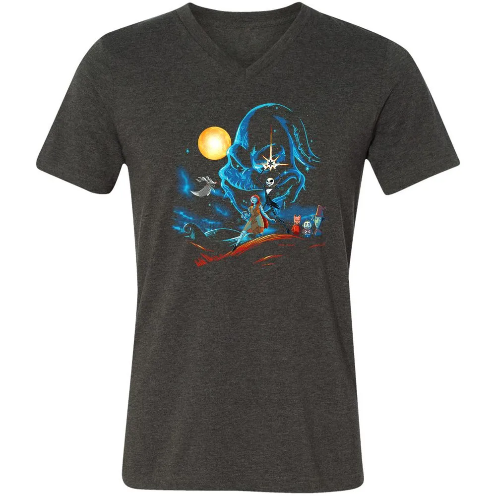 Unisex V-Neck T-Shirt - HE3V97T4 - Dark Grey Heather - 8