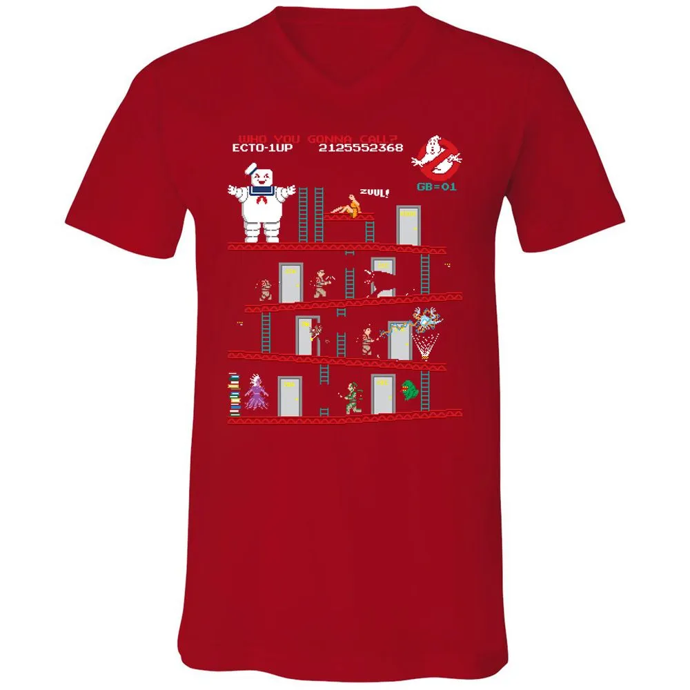 Unisex V-Neck T-Shirt - QUD3YU4T - Red - 3