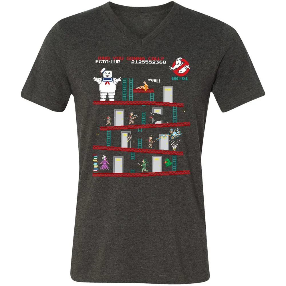 Unisex V-Neck T-Shirt - QUD3YU4T - Dark Grey Heather - 8