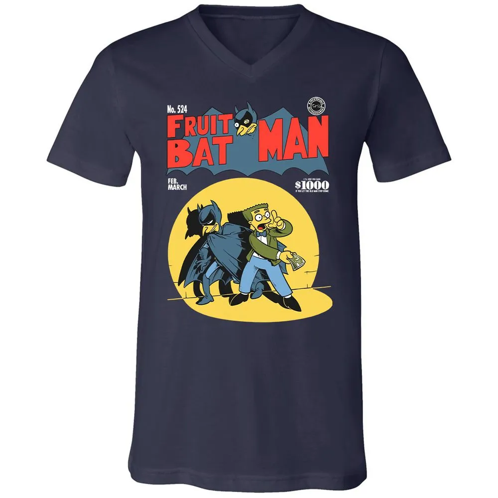 Unisex V-Neck T-Shirt - BVDYJBS7 - Navy - 2