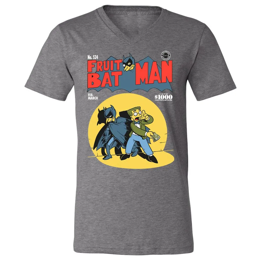 Unisex V-Neck T-Shirt - BVDYJBS7 - Deep Heather - 13