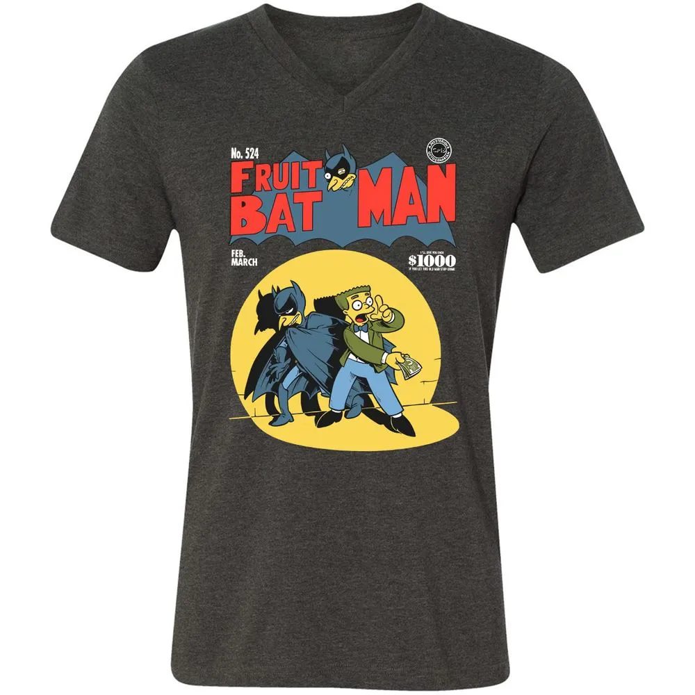 Unisex V-Neck T-Shirt - BVDYJBS7 - Dark Grey Heather - 8