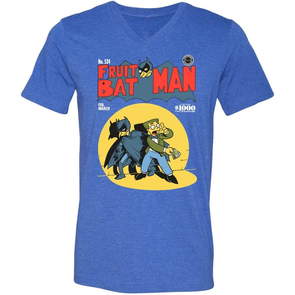 Unisex V-Neck T-Shirt - BVDYJBS7 - Heather True Royal - 14