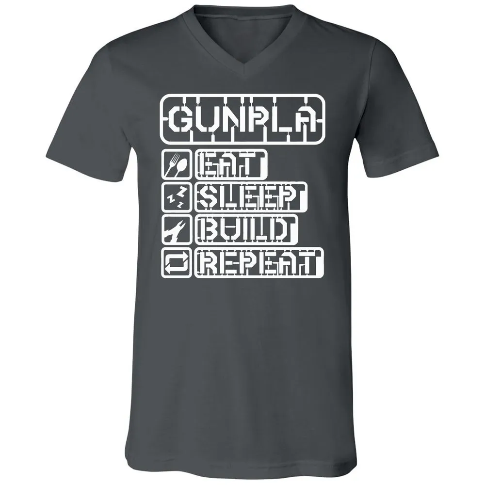 Unisex V-Neck T-Shirt - KCG9ZJ5R - Asphalt - 12