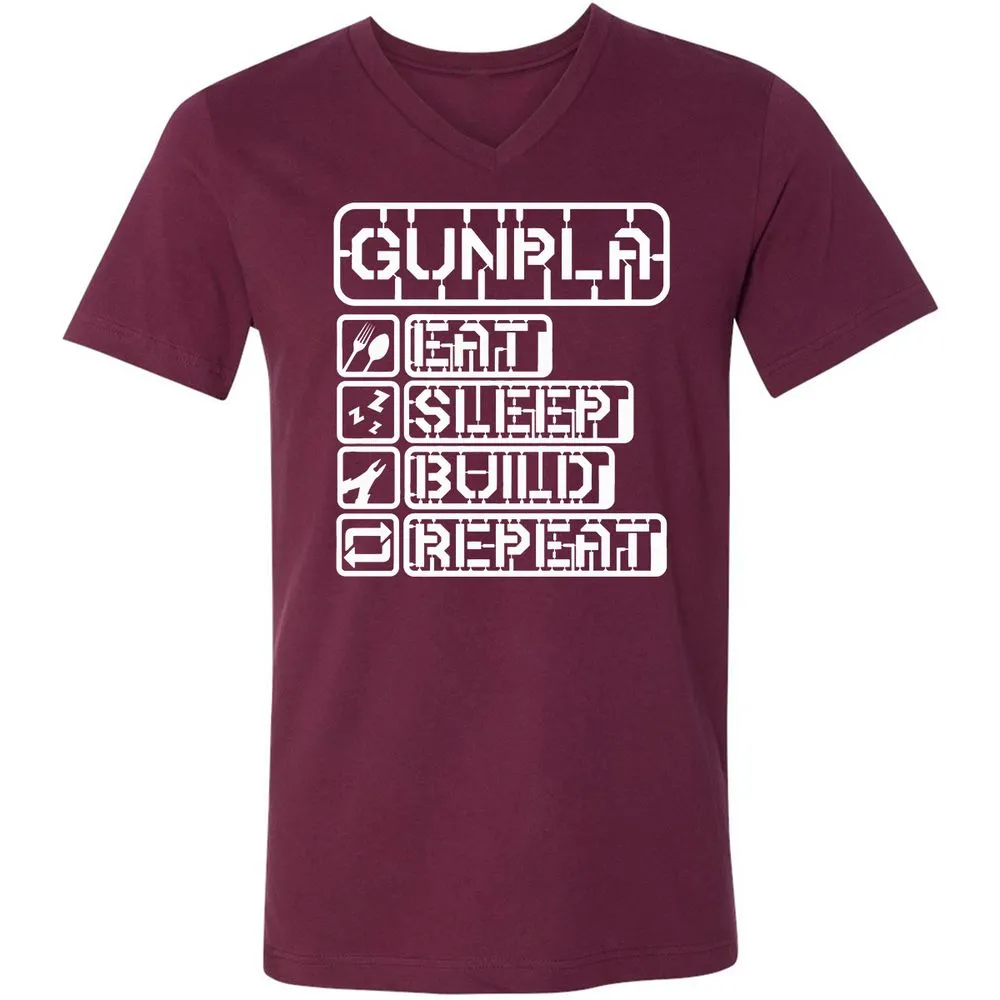 Unisex V-Neck T-Shirt - KCG9ZJ5R - Maroon - 6
