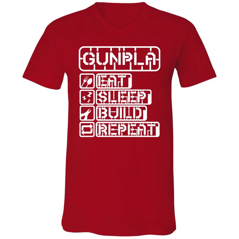 Unisex V-Neck T-Shirt - KCG9ZJ5R - Red - 3