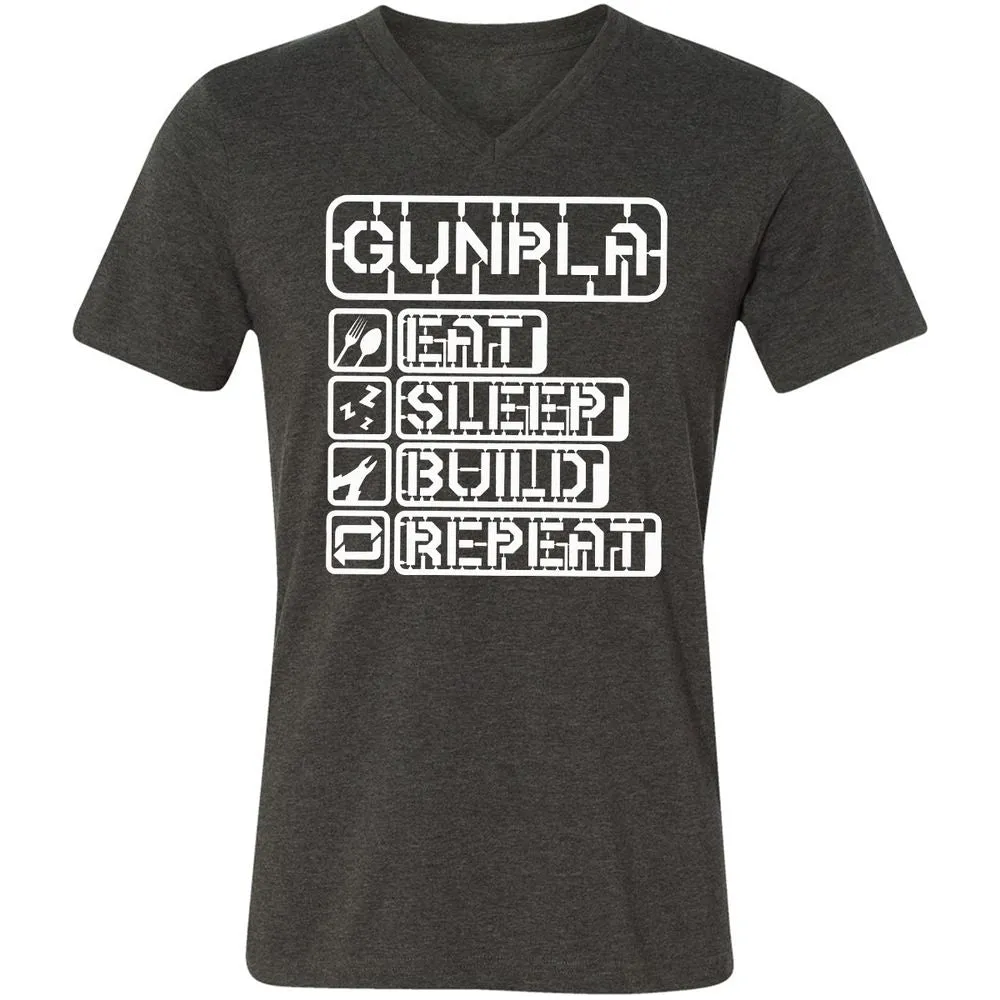 Unisex V-Neck T-Shirt - KCG9ZJ5R - Dark Grey Heather - 8
