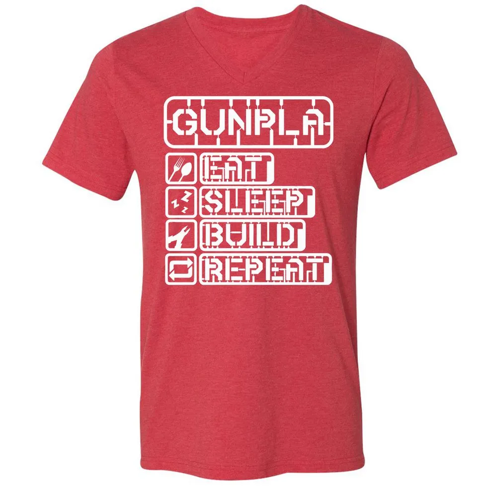 Unisex V-Neck T-Shirt - KCG9ZJ5R - Heather Red - 16