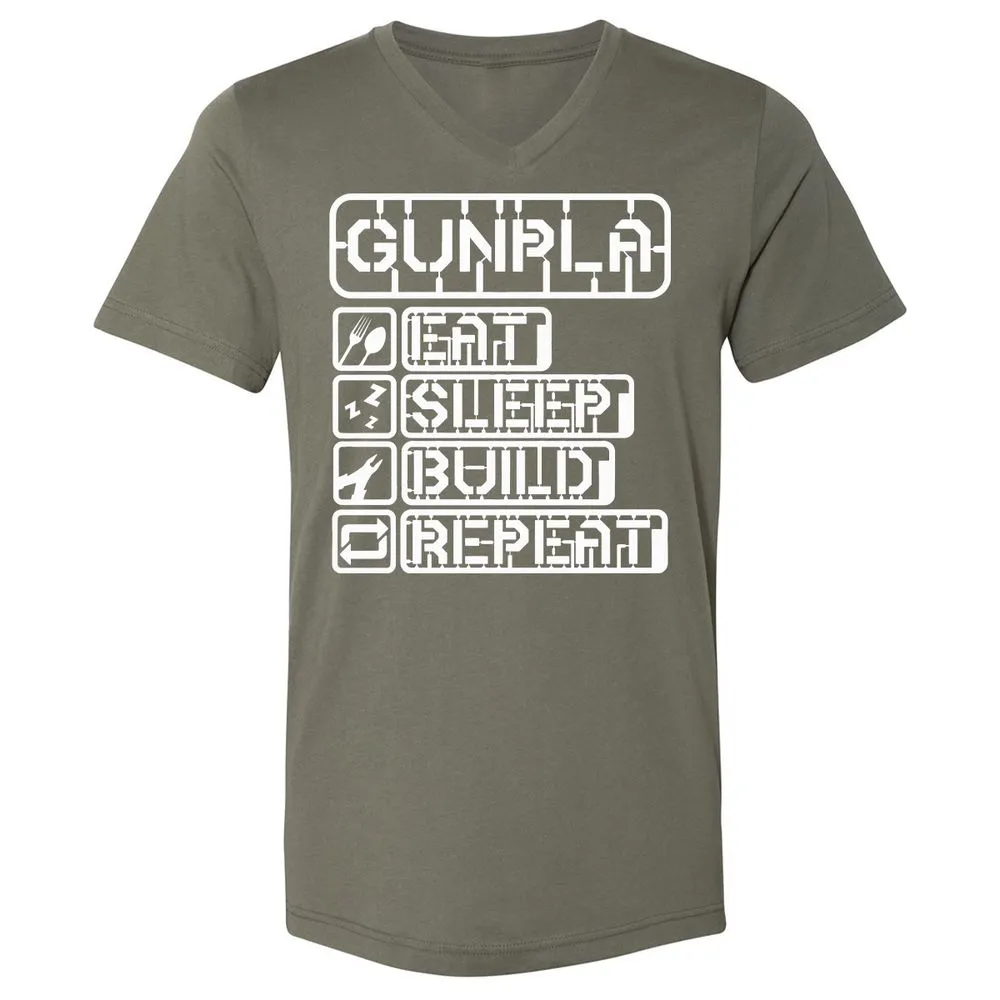 Unisex V-Neck T-Shirt - KCG9ZJ5R - Military Green - 10