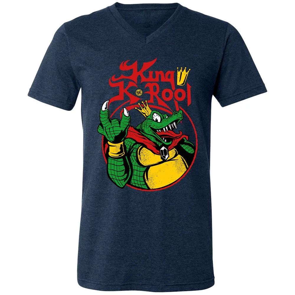 Unisex V-Neck T-Shirt - D4M16Y6M - Heather Navy - 15