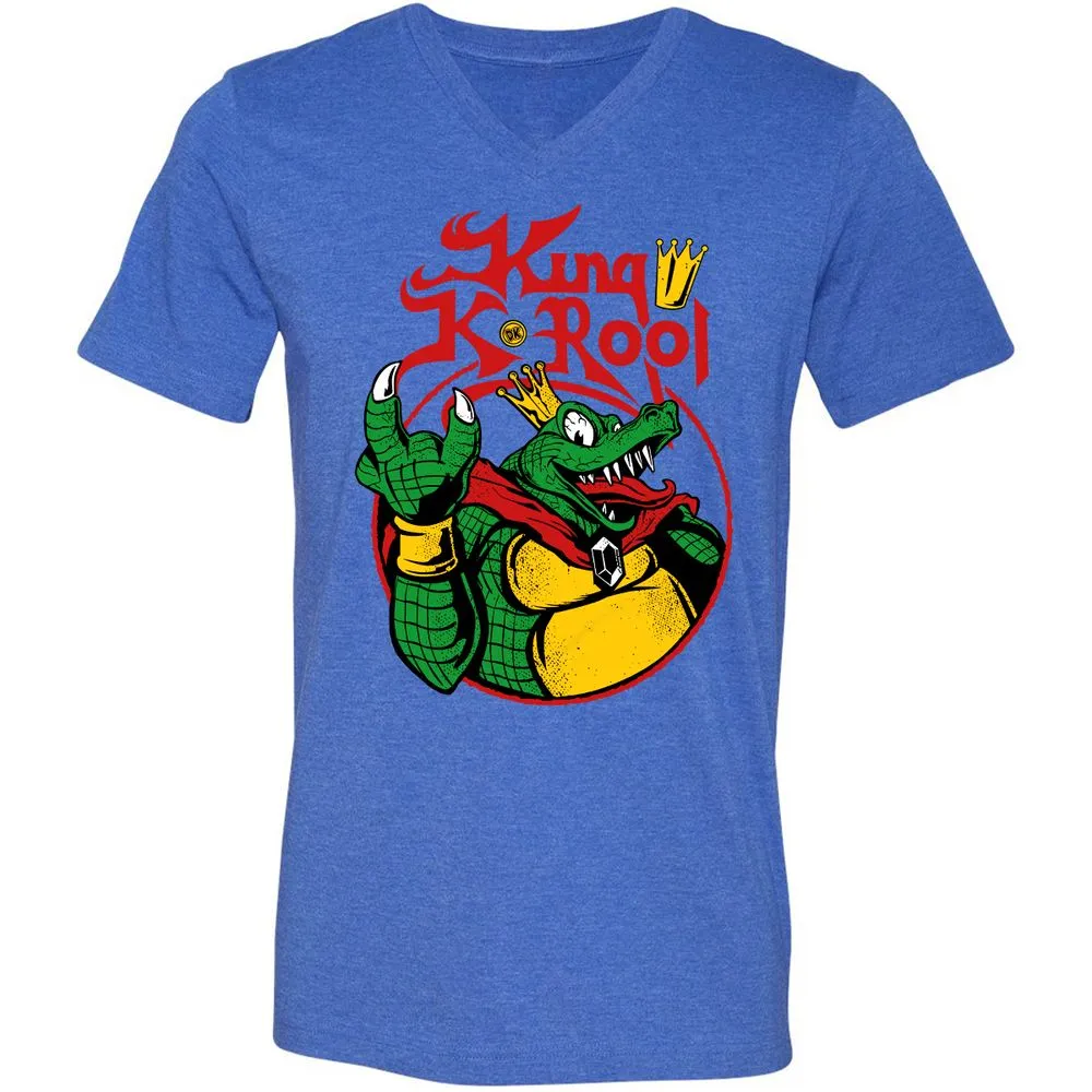 Unisex V-Neck T-Shirt - D4M16Y6M - Heather True Royal - 14