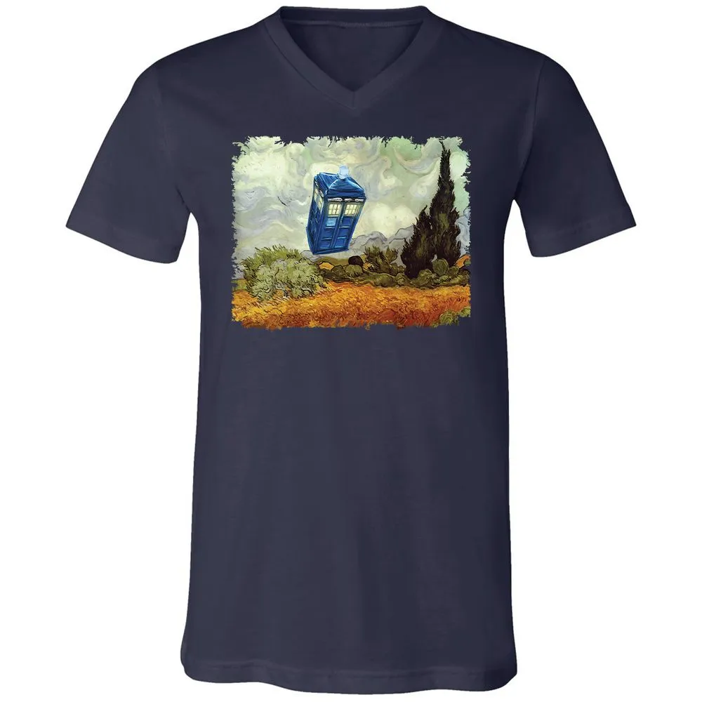 Unisex V-Neck T-Shirt - VD6FTRWC - Navy - 2
