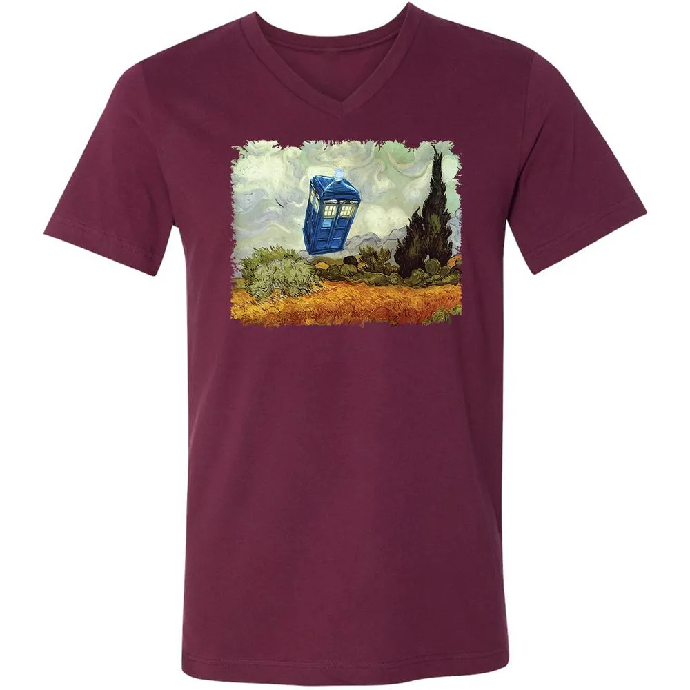 Unisex V-Neck T-Shirt - VD6FTRWC - Maroon - 6